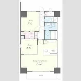 JS御園通【5階】の間取り