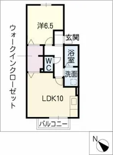 ウィルモア南島A棟【1階】の間取り