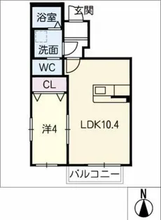 Village西口 Ⅰ【1階】の間取り