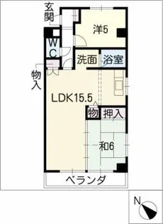 サンハイツ松井【5階】の間取り