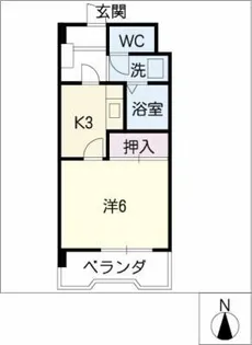 グリーンエクセル大坪【2階】の間取り