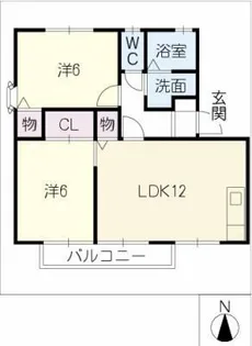 セジュール香久山A棟【2階】の間取り