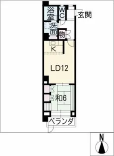 錦ハーモニービル【6階】の間取り