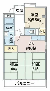 サクセス米本【201号室】の間取り