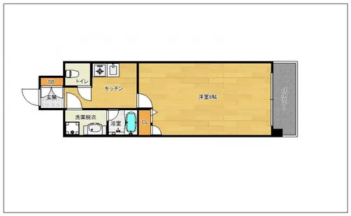 ビエラコート大橋【306号室】の間取り