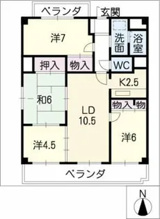 ドエルクレストⅡ【1階】の間取り