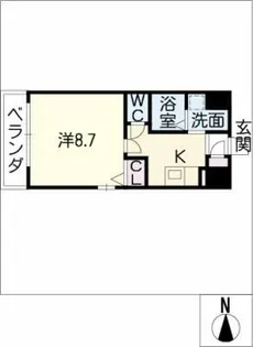 丹下キアーロ【8階】の間取り