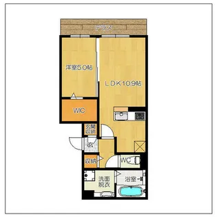 マローネ高宮【102号室】の間取り