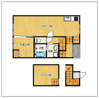 Destino二日市【B203号室】の間取り