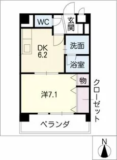 グレースサワ【6階】の間取り