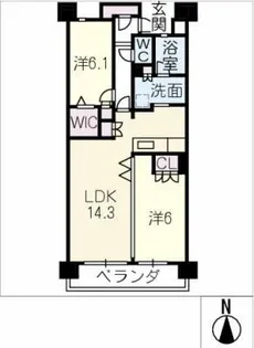 ライオンズ名古屋ステーションアクシス【13階】の間取り