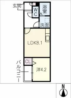 LECOCON 北名古屋【1階】の間取り