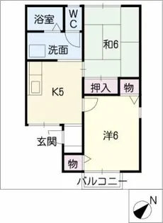 サンランド美山【1階】の間取り