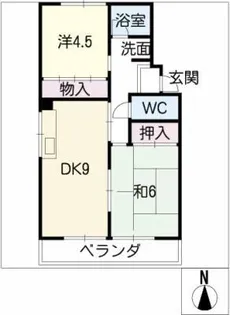 第一角崎ハイツ【2階】の間取り