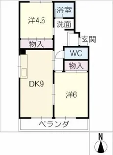 第一角崎ハイツ【2階】の間取り