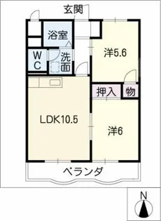 シーサイドコート岳【3階】の間取り