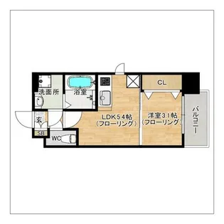 LiveCasa県庁前【13階】の間取り