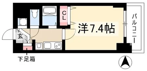 プレサンス名古屋駅前グランヴィル【2階】の間取り