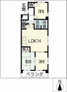 サンメゾン松井【3階】の間取り