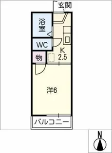 フレッシュイン安原【2階】の間取り