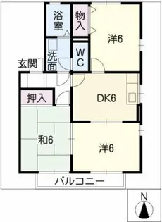 ニュー高畑【1階】の間取り