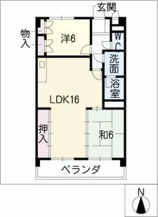 カルチェード石田【4階】の間取り