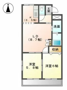 プルーリオン【1階】の間取り