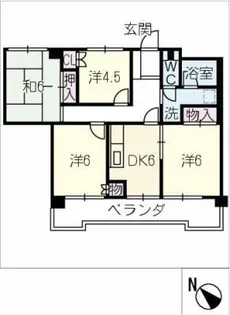 パレス西春 403号室【4階】の間取り