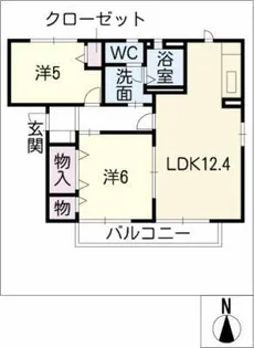 サニーハウス大手【1階】の間取り