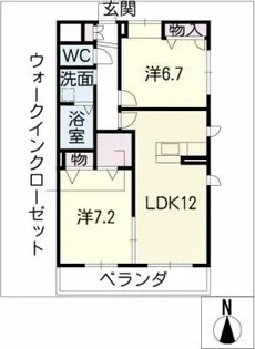 エスペーロ八田【1階】の間取り