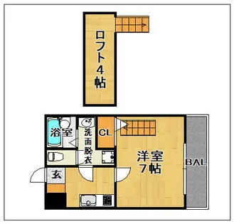 プランドール蘭【205号室】の間取り