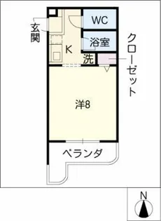 朝岡シティマンション【2階】の間取り