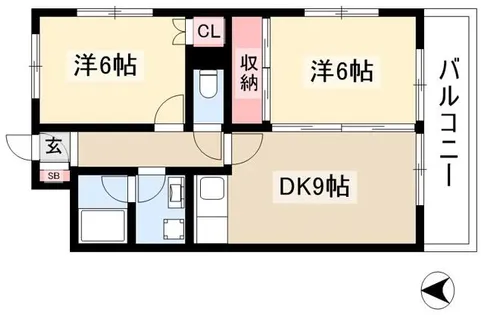 ファミーユ白川【6C号室】の間取り