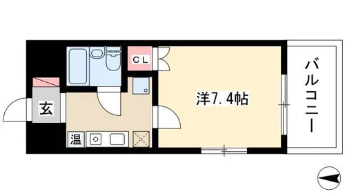 シーズンコート本陣駅前【4階】の間取り