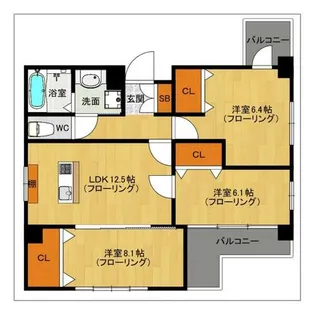 シック薬院【5階】の間取り