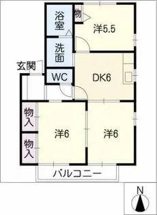 Socia Hibi A棟【2階】の間取り