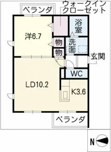 Trois glycine Ⅲ【2階】の間取り
