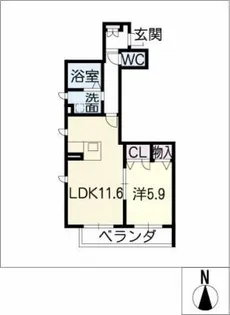 プルナス烏森【2階】の間取り