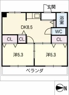 第二浅井ビル【6階】の間取り