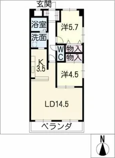 パークサイドM・I【6階】の間取り