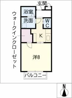 エテルノ極楽【1階】の間取り