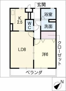 エステート香圃【1階】の間取り