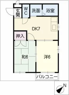 フレグランス東脇【1階】の間取り