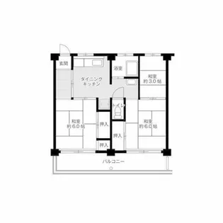 ビレッジハウス共和4号棟【0402号室】の間取り