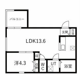 道徳テラス【3階】の間取り