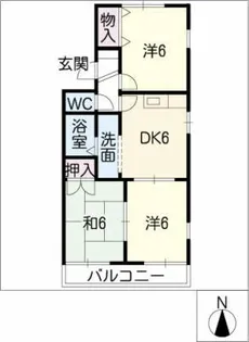 セジュール東須ヶ口【1階】の間取り