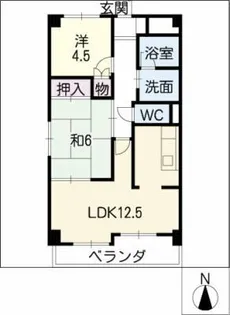 サンハイツM【4階】の間取り