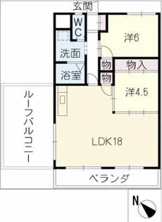 サンハイツ松井【4階】の間取り
