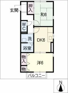 クイント若園【1階】の間取り