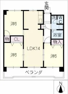 エラン平針【4階】の間取り
